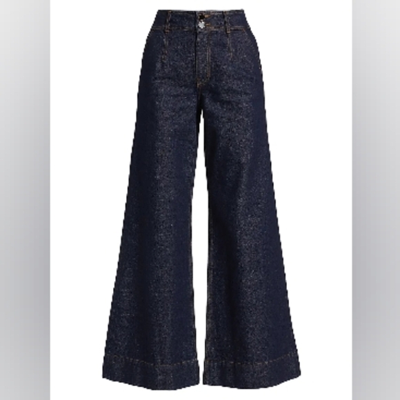 Derek Lam 10 Crosby 29 CharmeWide-Leg Dark Blue Jeans